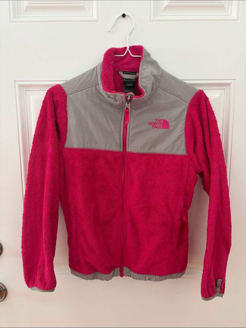 The North Face Hot Pink and Gray Kids' Fleece Jacket